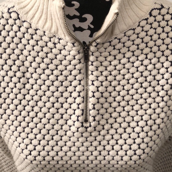 Banana Republic Wool Quarter Zip Sweater Medium - Picture 7 of 7